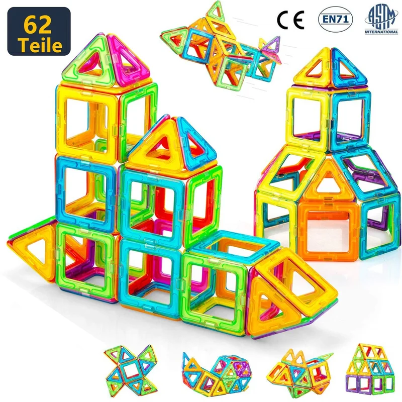 Condis Magnetische Bausteine Set, 62 Stück