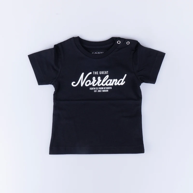 GREAT NORRLAND KIDS T-SHIRT- BLACK