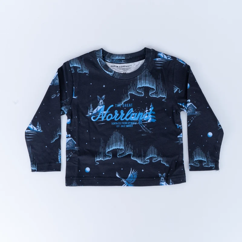 GREAT NORRLAND KIDS LONGSLEEVE - VINTERNATT BLACK