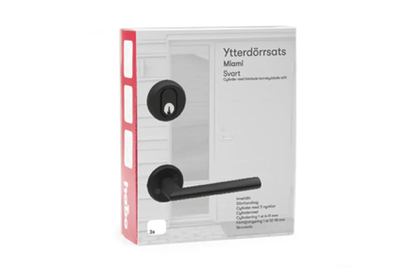 YTTERDÖRRSATS MIAMI SVART ALUMINIUM