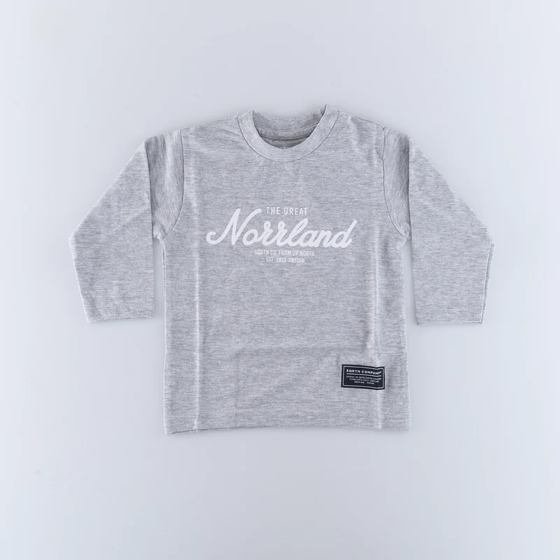 GREAT NORRLAND KIDS LONGSLEEVE - HEATHER GREY