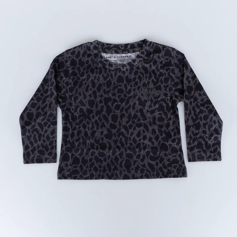 GREAT NORRLAND KIDS LONGSLEEVE - LYNX CHARCOAL