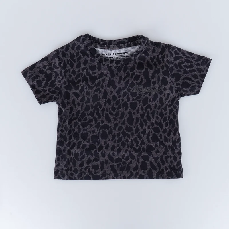 GREAT NORRLAND KIDS T-SHIRT - LYNX CHARCOAL