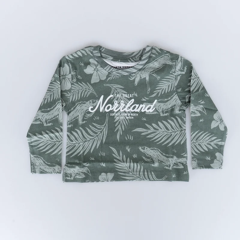 GREAT NORRLAND KIDS LONGSLEEVE - JÄRVEN OLIVE