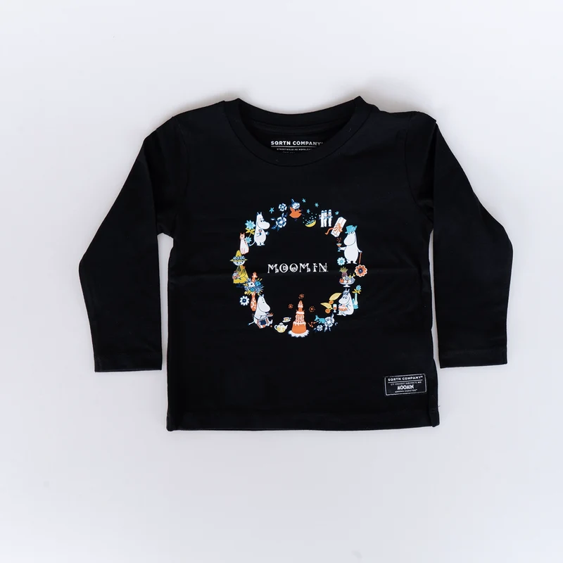 MUMIN CIRCLE KIDS LONGSLEEVE - BLACK