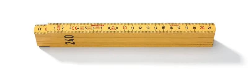 TUMSTOCK MED MILLIMETERSKALA 2,4 METER GUL PLAST HULTAFORS G59