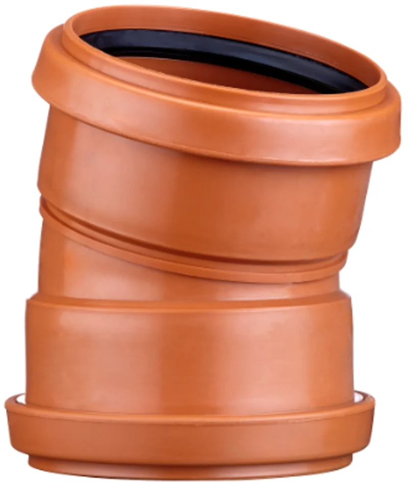 RÖRBÖJ MARKRÖR 15 GRADER DN 110MM 2 MUFF PVC