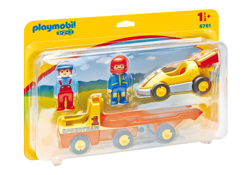 Playmobil 6761 1.2.3 Tow Truck with Race Car
