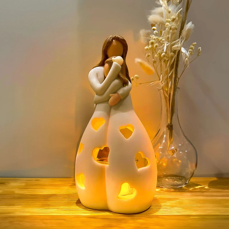 Bordslampa Romantisk Resin Varm Hjärtbelysning