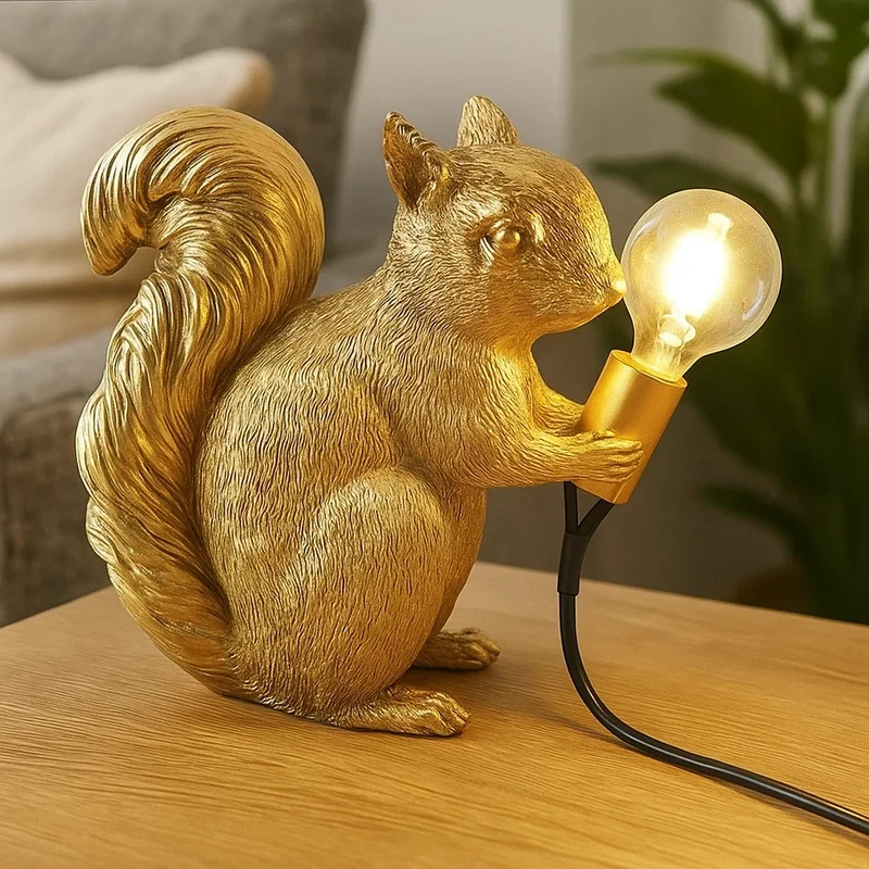 Bordslampa Harlequin Ekorre Djur Ljus