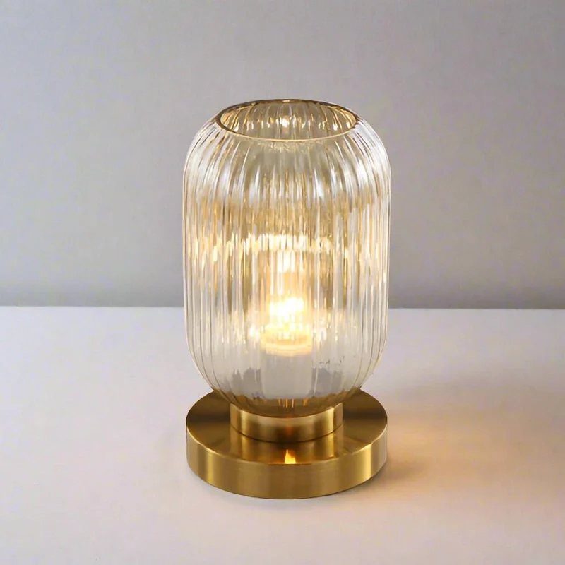 Bordslampa Modern Glas Skärm Sängbord Ljus