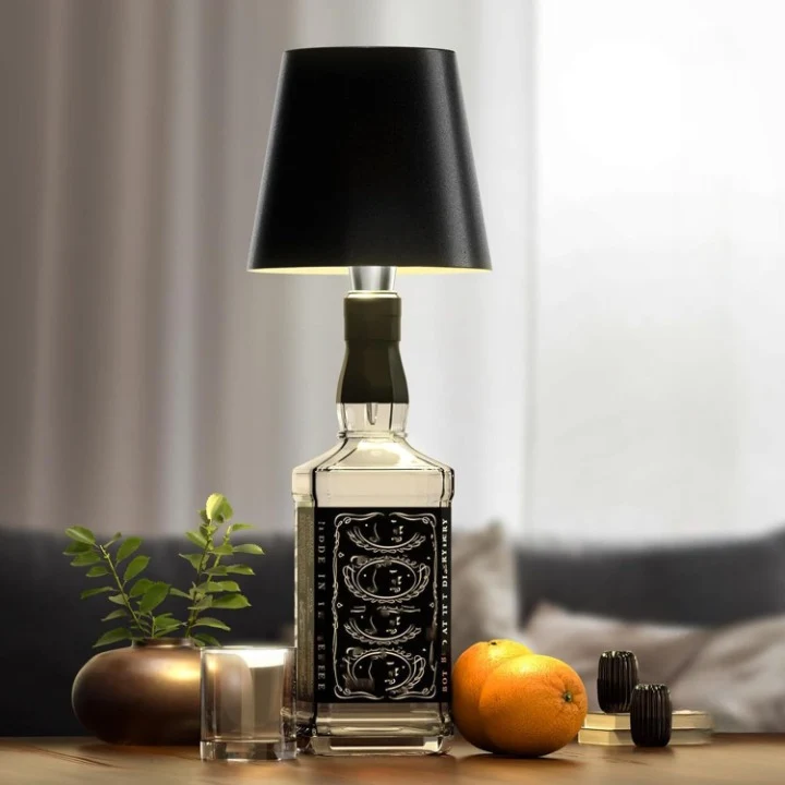 Bordslampa Flaska Stil Touch Uppladdningsbar Ljus