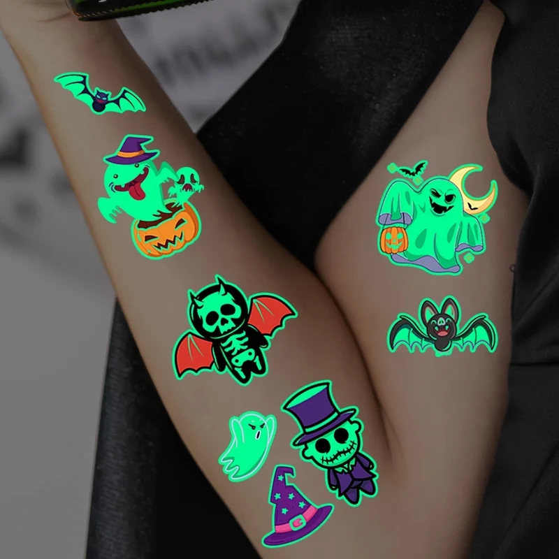 Tillfälliga Glow in the Dark Barn Tatueringar