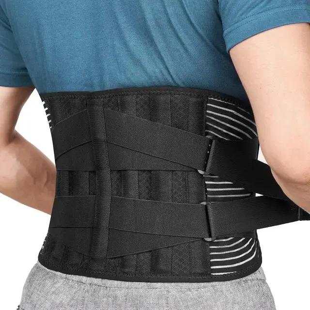 Rygstøttebælte med 360° Lumbar Support, Hukommelsesaluminium og Stålspiraler