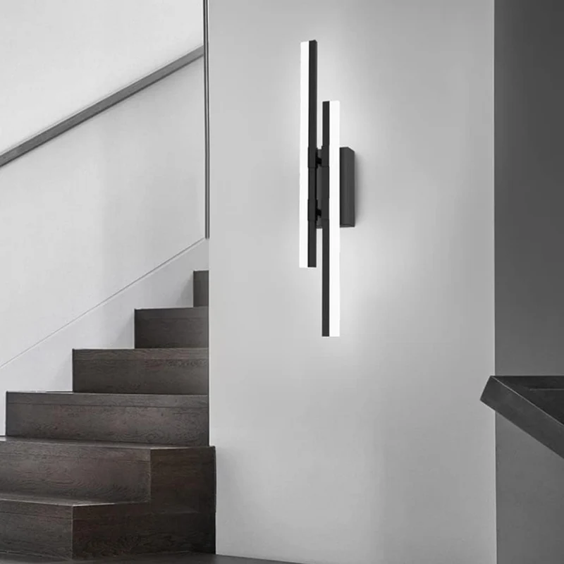 LED Vägglampa Akryl Metall Väggsconslampa Belysningsarmatur