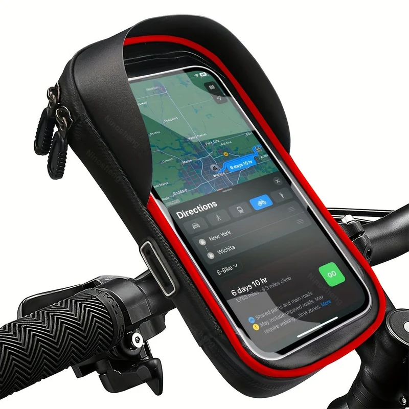 Vandtæt Smartphone Holder til Cykler og Motorcykler – 360° Rotationspose