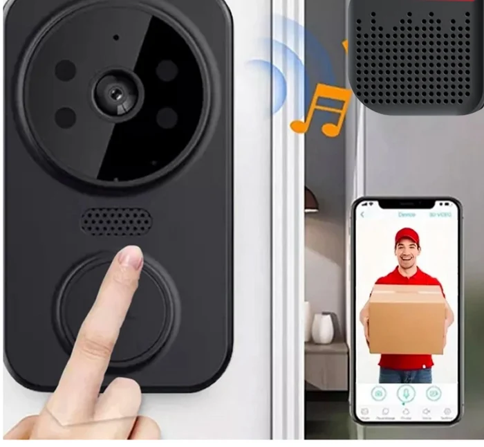 Smart Wi-Fi Dørklokke med Kamera – Sikkerhed i Stil