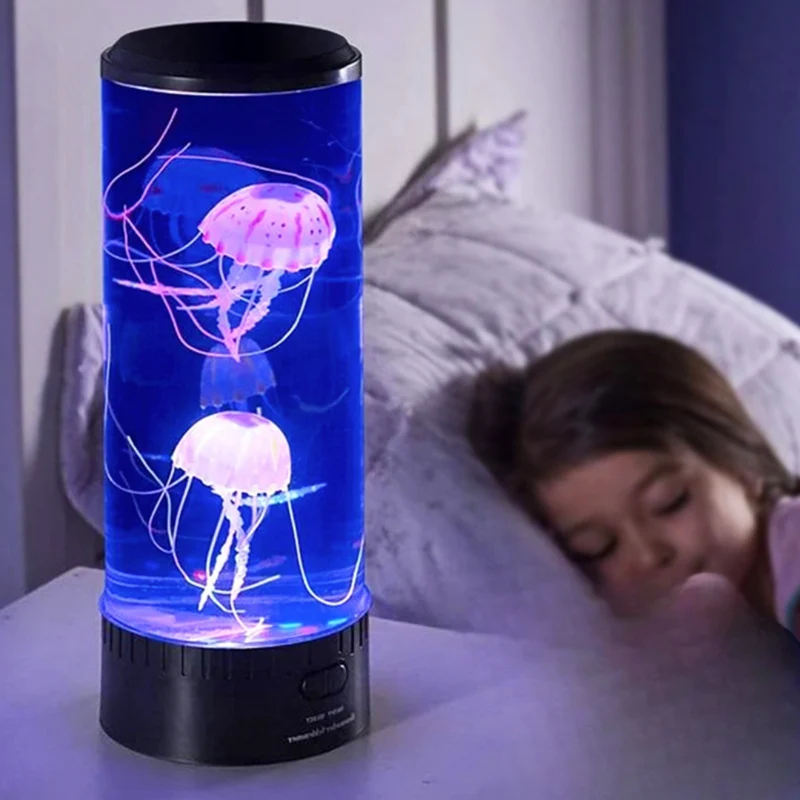 Beroligende LED Lampe med Fjernbetjening og Vandmandseffekt
