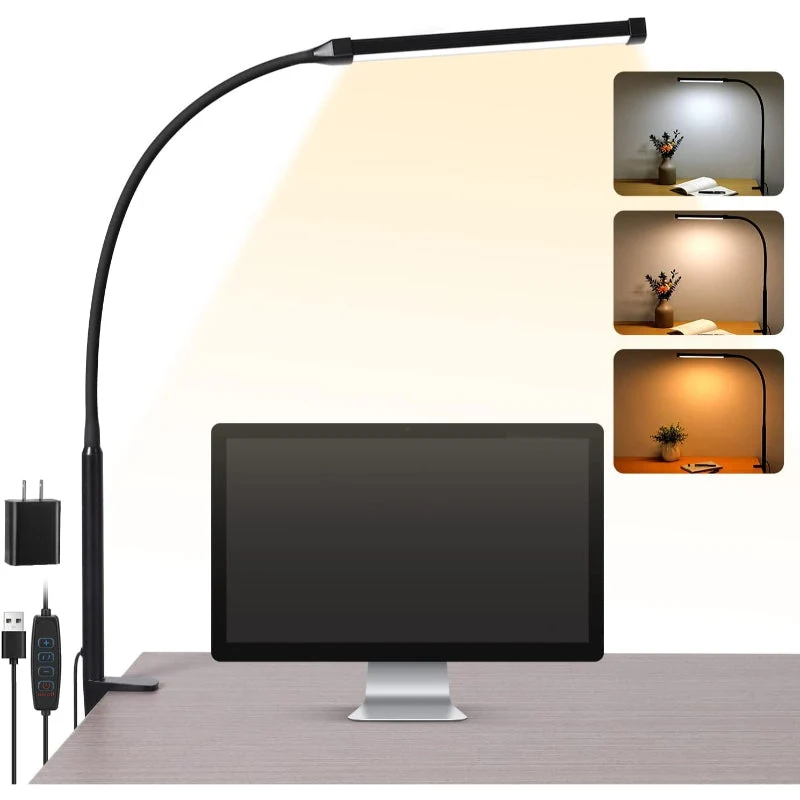 LED Skrivbordslampa med Justerbar Metallarm