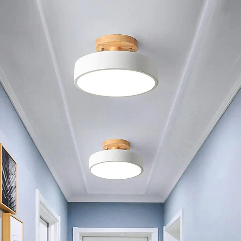 LED Taklampa Trä Flush Mount Armatur