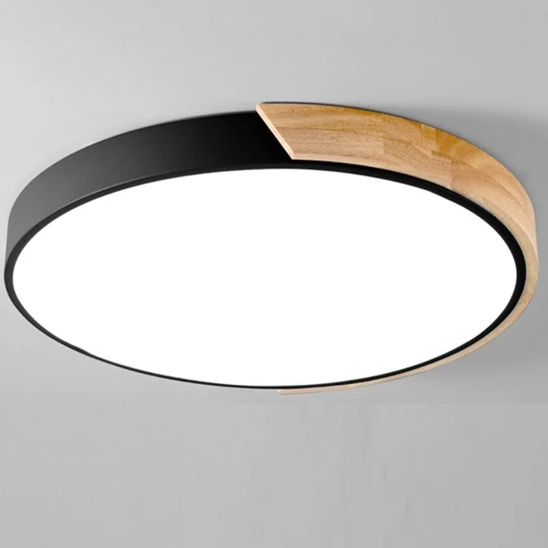 LED Taklampa Med Trä Ramaraccent