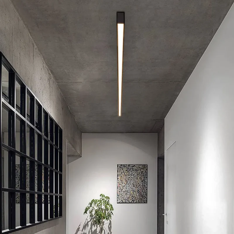 LED taklampa modern svart metall design