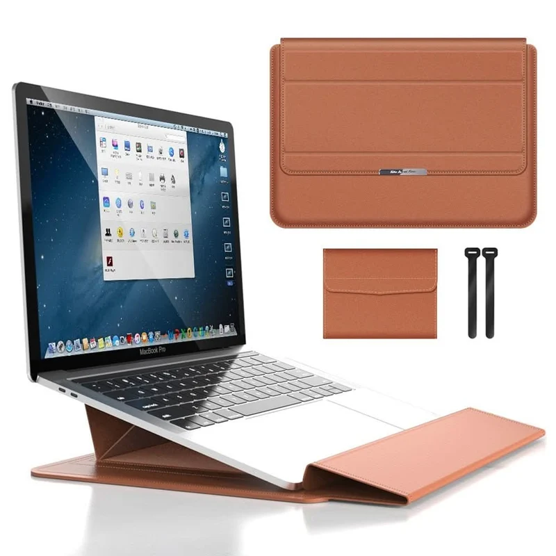 Vandtæt laptop-etui med stødabsorbering og standerfunktion