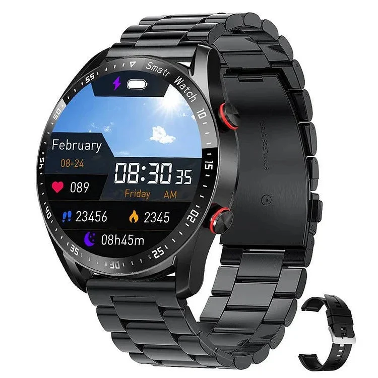 Smartwatch med Blodsukker Overvågning og NFC Betaling