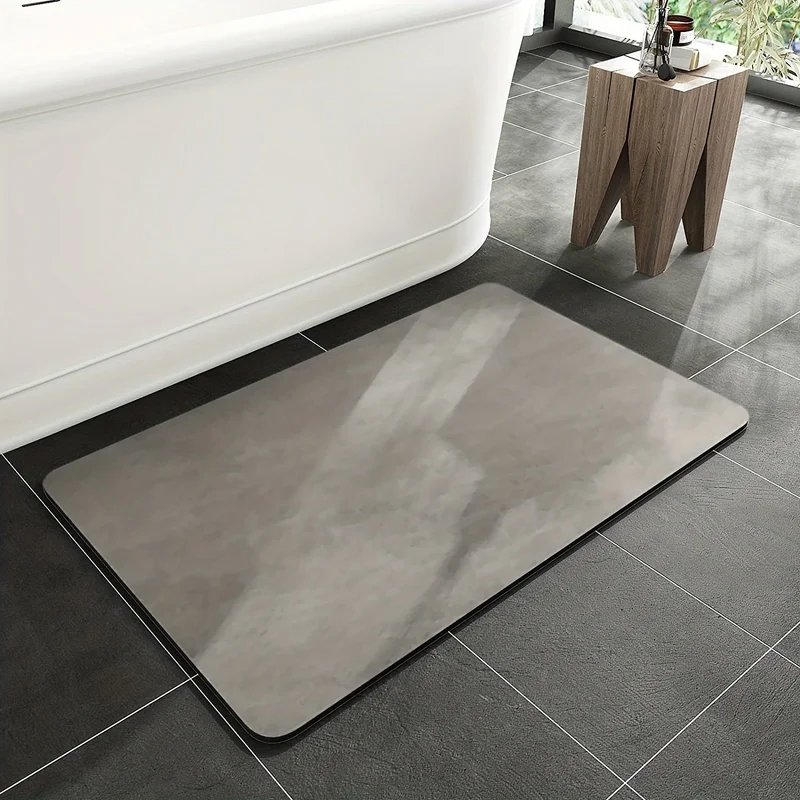 Skridsikker Badmåtte i Diatoméjord 40x60 cm - Elegant Sikkerhed