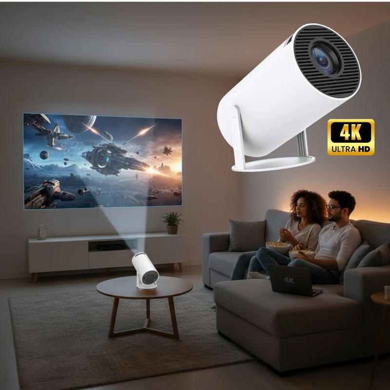 Bærbar 4K Mini Projektor – Skab Biografstemning Overalt