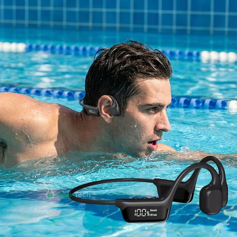Vandtætte Bone Conduction Hovedtelefoner til Svømning