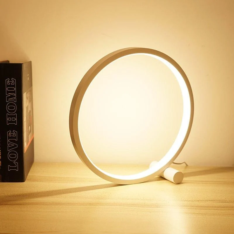 Elegant Halo Bordlampe med Blødt Stemningslys