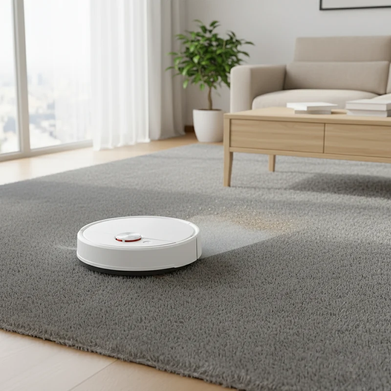 Smart Robotstøvsuger med Automatisk Gulvvask og Sugeevne
