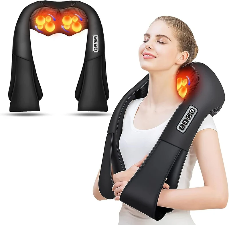 Elektrisk Massager til Nakke og Skuldre med Beroligende Varme