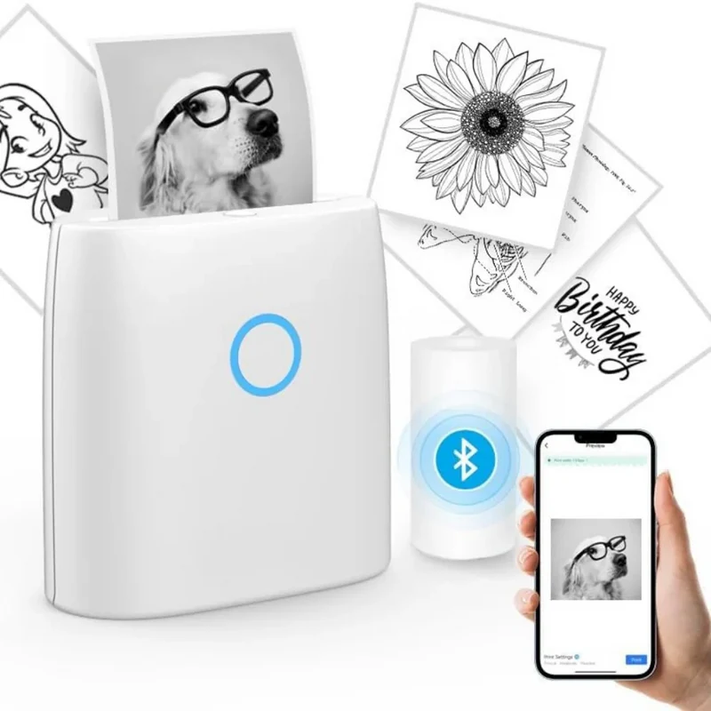 Bærbar Bluetooth Sticker Printer – Kreativ og Inkless