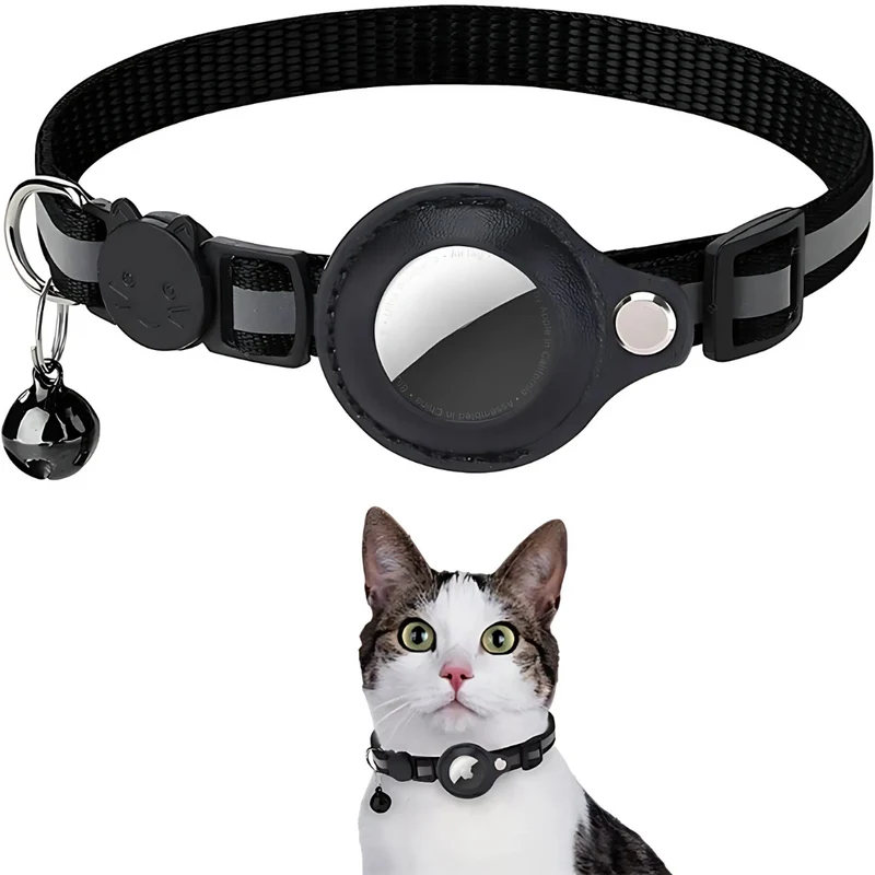 Kattehalsbånd med GPS-holder og Reflekterende Design
