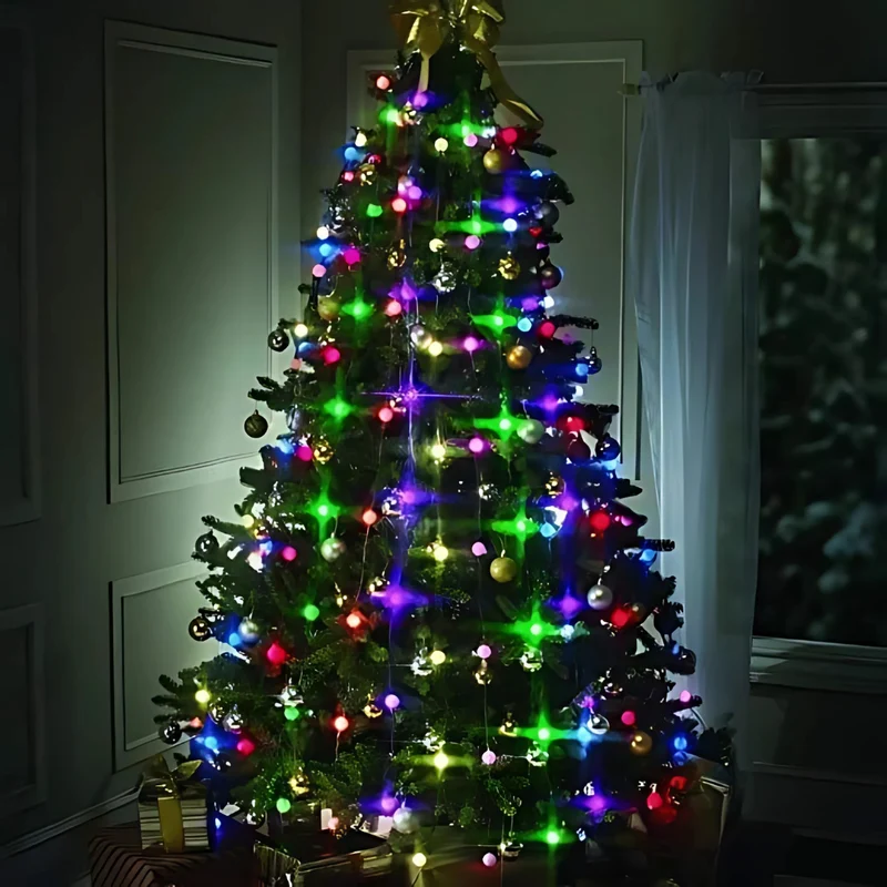 LED Juletræslys med Fjernbetjening - Nem Installation