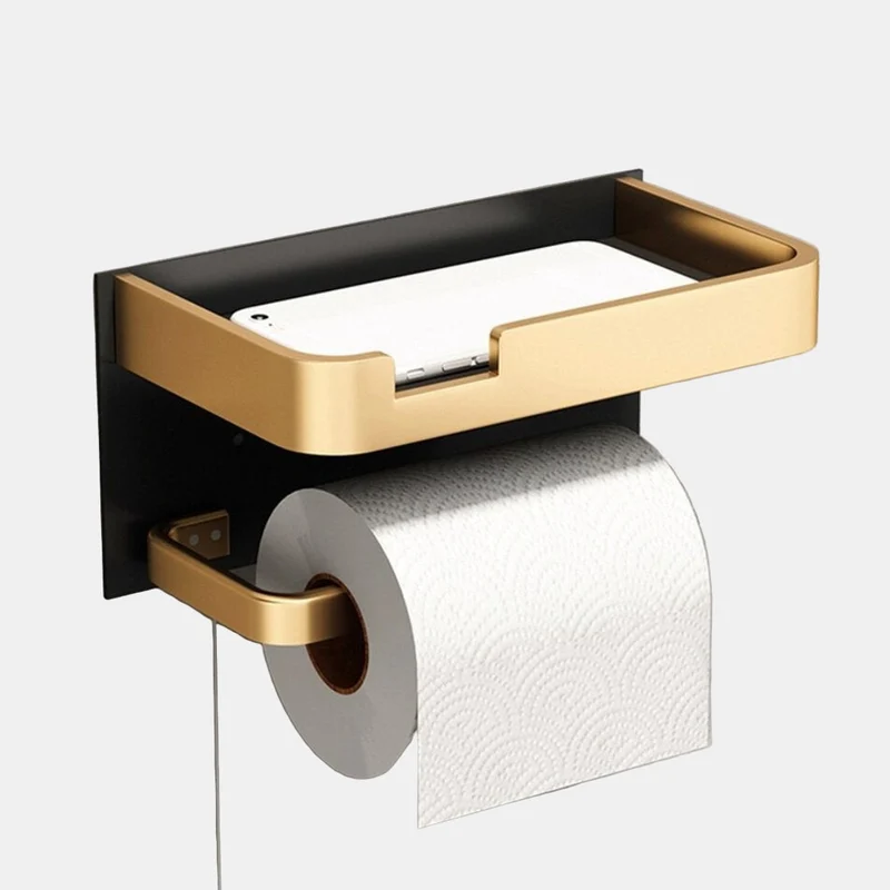 Stilren Toiletpapirholder med Poleret Finish og Nem Montering