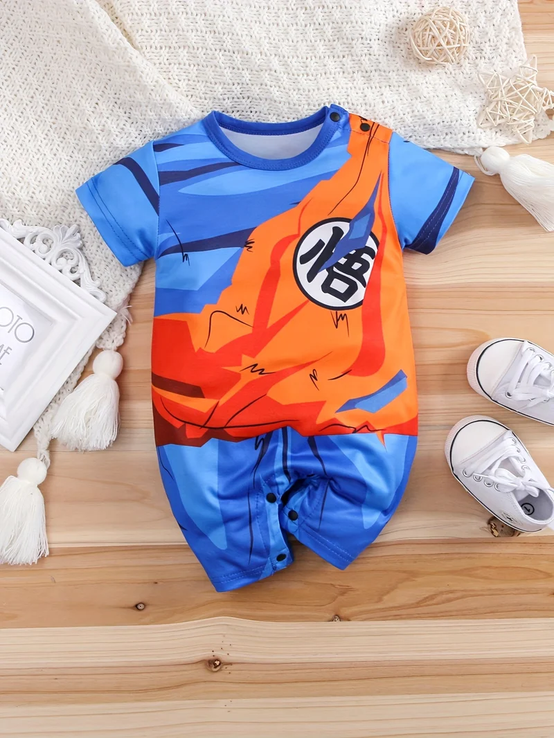 Behagelig Baby Romper med Anime Tema og Hurtig Lukning