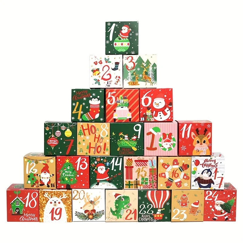 Presentlådor Jul Adventskalender Set