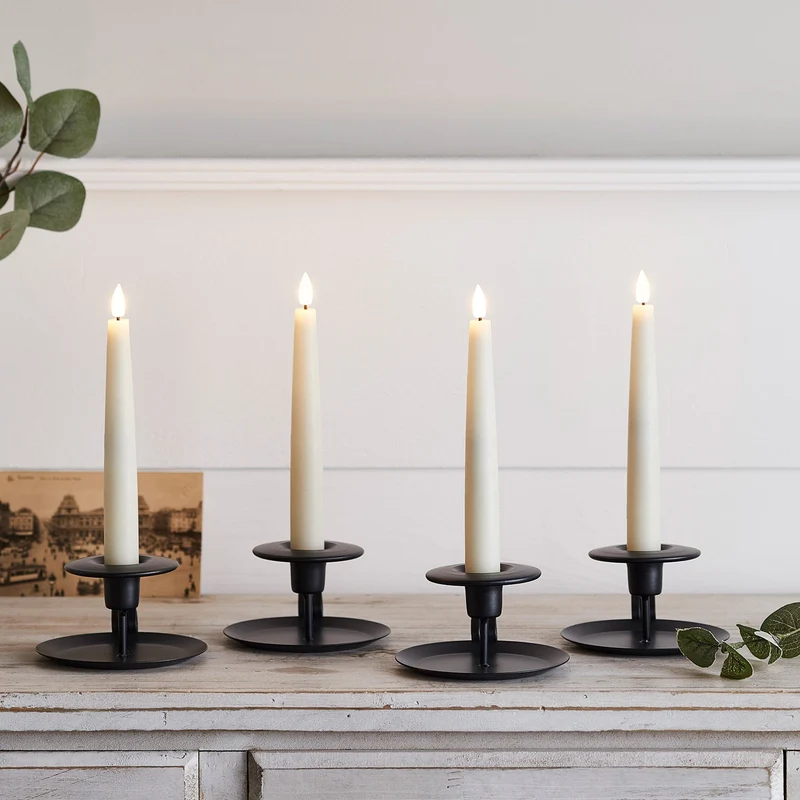 Fjernbetjente LED Kronelys med Naturtro Flammeeffekt