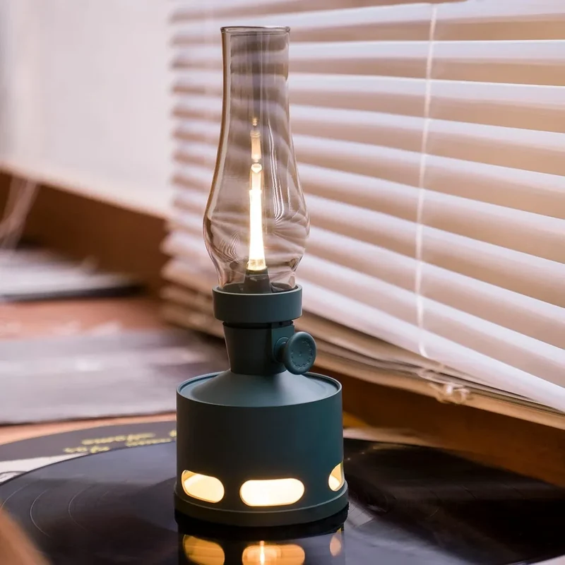 Retro LED Bordlampe med Lang Batterilevetid og Unik Funktion