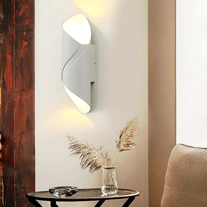 Vägglampa modern svart aluminium utomhus vägglampa