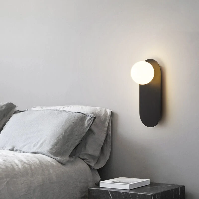 Vägglampa Modern Glasglob Metall Design