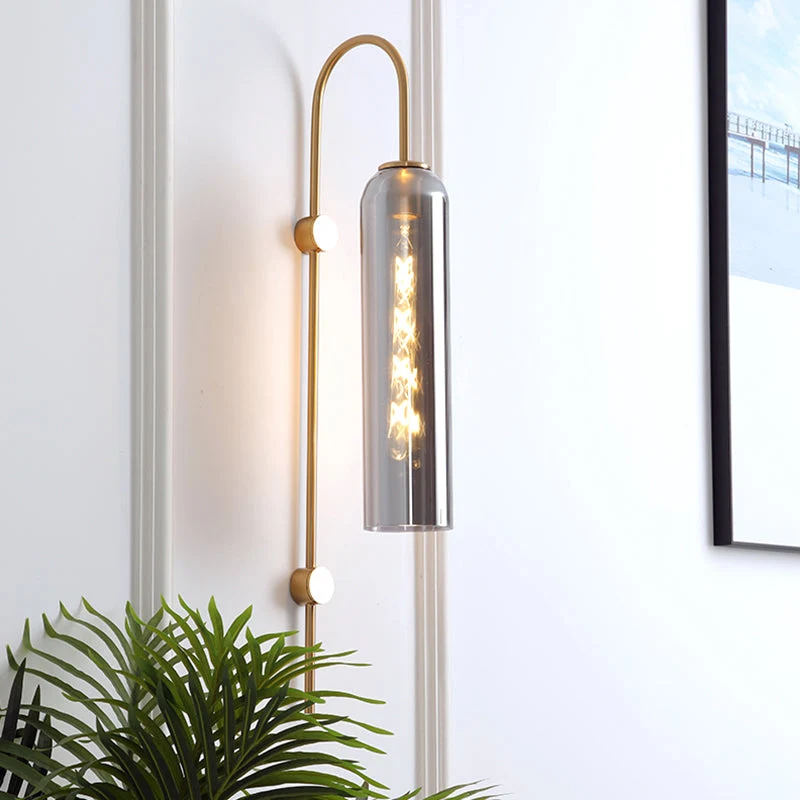 Elegant Væglampe i Glas og Metal – Stilfuld Belysning