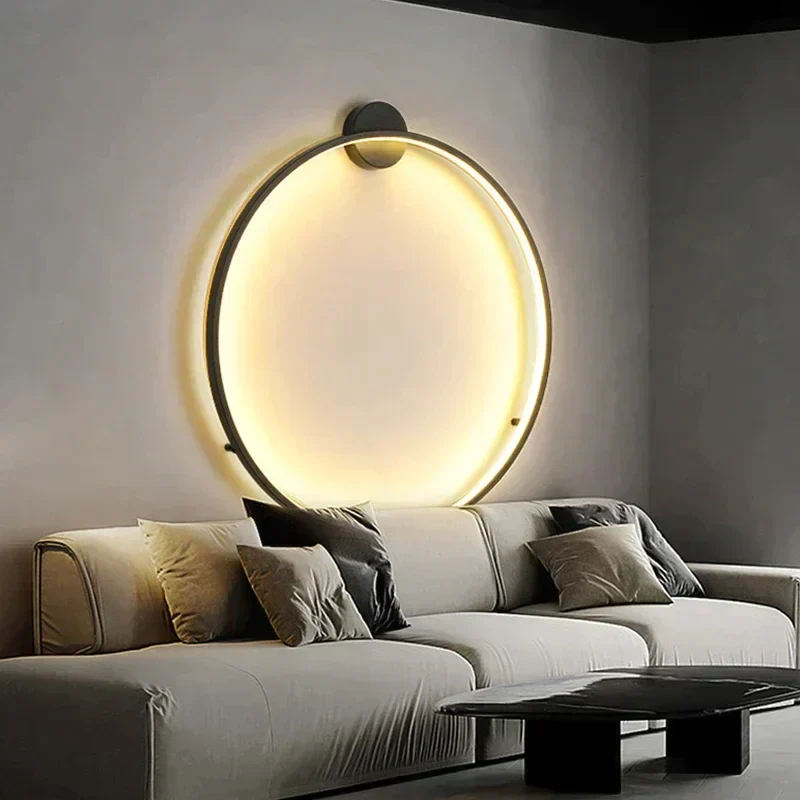 Rund Væglampe i Minimalistisk LED Design – Energibesparende