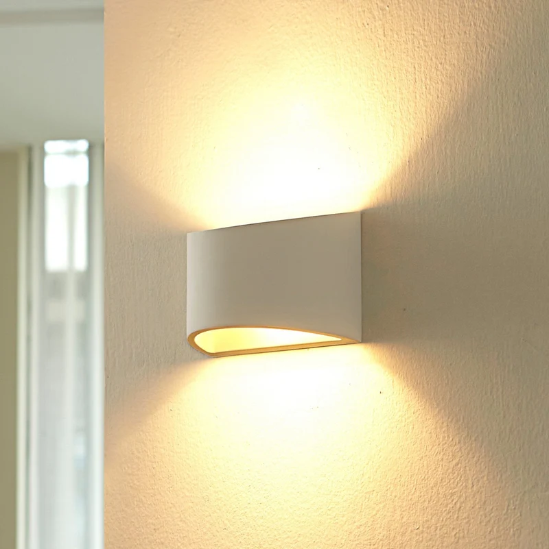 Vägglampa Modern Vit Puts Uppljus