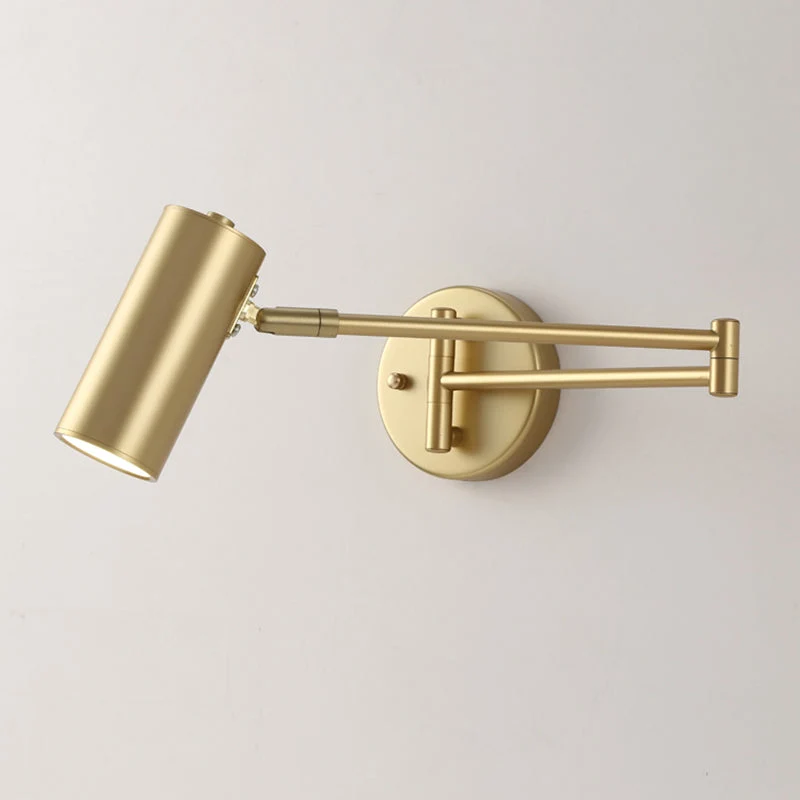 Elegant Væglampe med Justerbar Arm og Metal Skærm