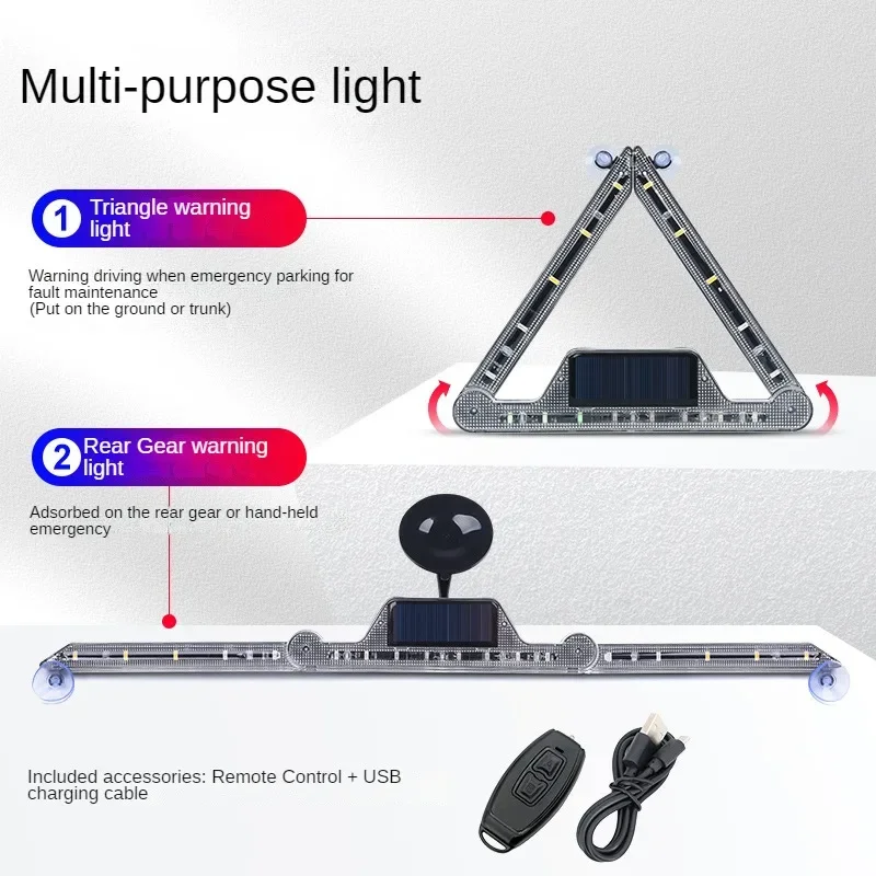 Solar LED Strobe Nødlys Anti-Kollision Advarselslampe