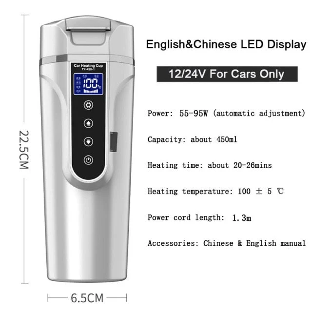 Smart Heating Digital Bil Termos